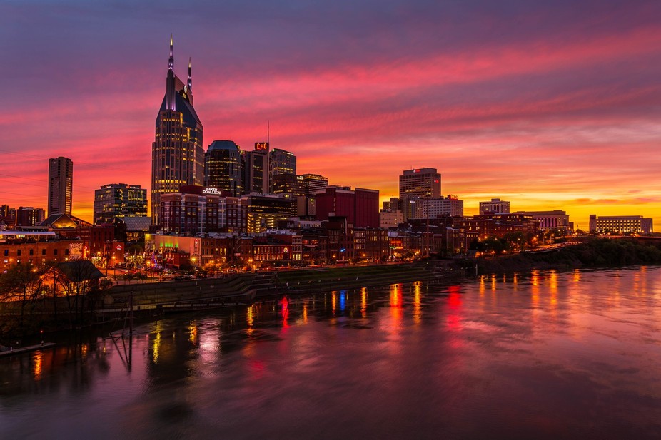 Downtown Nashville at the Cumberland River by ericcriswell - VIEWBUG.com